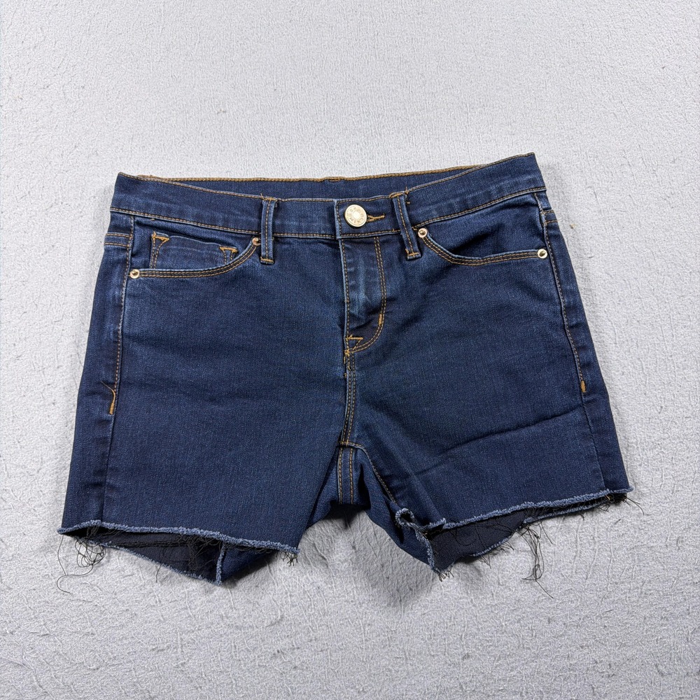Urban Outfitters BDG Denim Shorts Women 26 Raw Hem Dark Blue Casual Summer Y2K